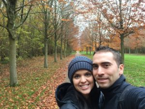 Me and my husband in the gardens at Versailles